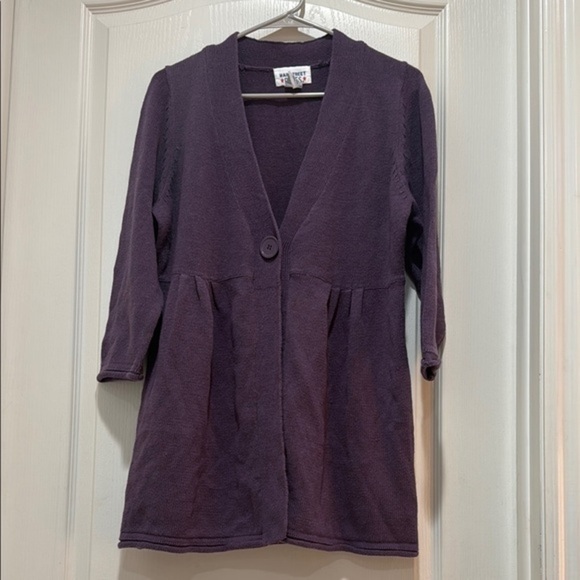 Main Street Blues Purple Button-Up Cardigan - Picture 1 of 3